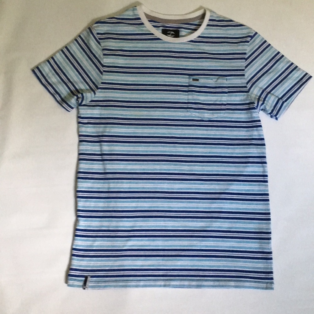“Split” mens striped t shirt size small